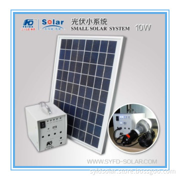 TUV CE RoHS Mcs Certificate 10 W Small Solar System for Camping/ Traveling and DC Power Supplying (SYED-SS10W)